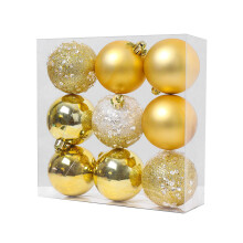 6cm Blue Christmas Baubles, 9-Pack Holiday Tree Decorations