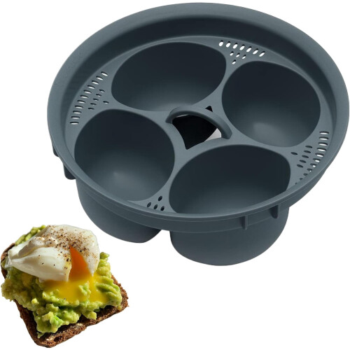 Nonstick Microwave Egg Poacher Insert – 4-Cup