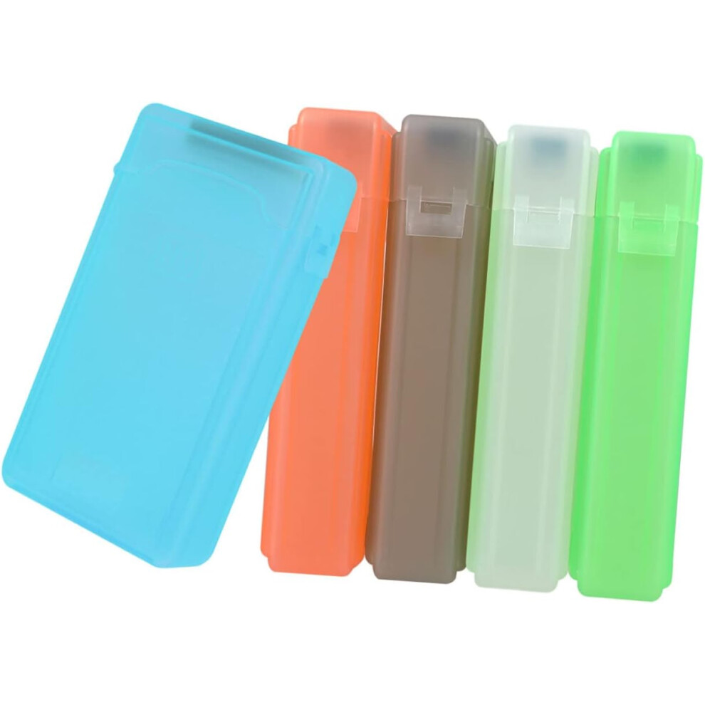 5Pcs Hard Drive Protective Box Set Shockproof Hard Disk Storage Cases Durable Hdd Organizer For Safe Storage White/Green/Orange 5426217730953