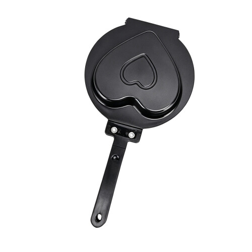 Double Sided Nonstick Heart Shape Pancake Griddle With-Black