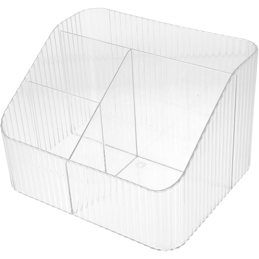 Hbhkjs Makeup Organizer Storage Box Table Compartment Organizer For Cosmetics Remote Controls And Stationery