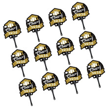 12PCS Class of 2026 And Congrats Grad Hand Fan Graduation-E