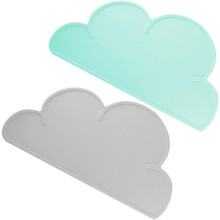 Portable Roll up Mat Silicone Placemat Set Heat Resistant Non Slip for Baby Meal Time Random Color