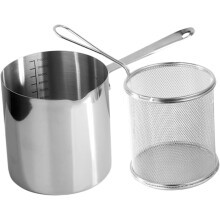 304 Stainless Steel Deep Frying Basket Set Multi Use Household Fryer Pot with Fine Mesh for Efficient Cooking Ideal
