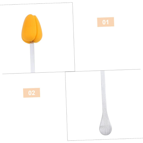 Latte Spoons Long Handle Silicone Mixing Stick Set 1