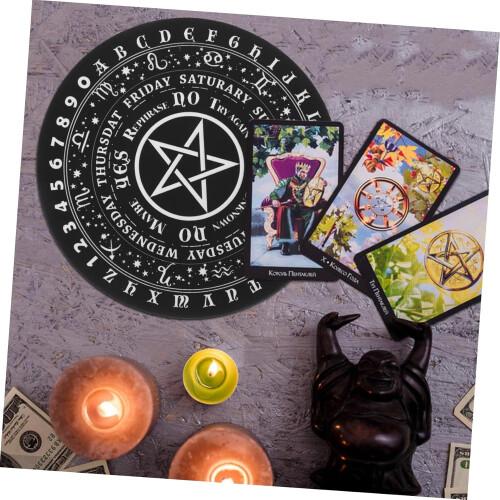 Pendulum Mat Rubber Divination Pattern Tarot Board for Divination Altar Supplies 1pc 2