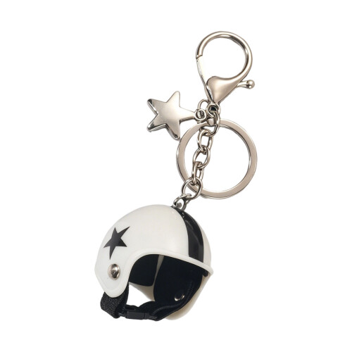 Verspieltes Mini-Helm-Schlüsselaccessoire, perfekt, um-Weiß