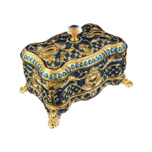 Organisateurs de bijoux pratiques avec-Trompette dorée et bleue