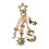 Elegant Letter Keychain Creative Key Holder Charm Star-S type 1