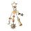 Creative Letter Keychain With Star Moon Charm Alloy-Type I 1