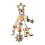 Fashionable Initial Keyring Showcasing Star Moon Design-K type 1