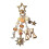 Trendy Y2K Style Keyring With Initial Letter And Star-M model 1