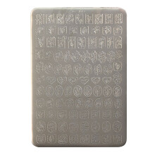 Praktische French-Nail-Art-Transferplatte aus Edelstahl-TG045