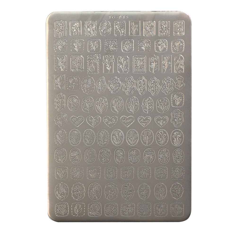 Tulips Themed Nail Art Stamping Plate Stainless Steel-TG045