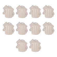 Broche métallique Chic avec décoration de sac à dos-Argent 10