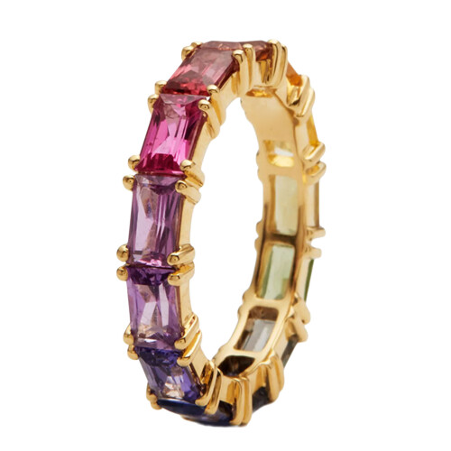 Zarter Bandring aus Kupfer mit-9 Gold
