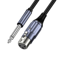 Robustes 1/4 Zoll auf XLR-Buchse-Soundkabel mit Metallkernen-2m