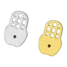 Set Of 2 Earring Support Backs With Adjustable Fit-golden white