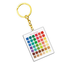 Trendy sleutelhanger van acryl met seizoenskleuren. Stevige en-4
