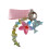 Cute Dolphin Themed Keychain With Dot Lace And Egg Flower-Pink 1