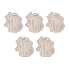 Trendy Geometric Brooches Sturdy Metal Lapel Pin-Silver 5