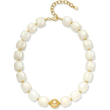 Artistic Multicolored Beaded Strand Necklace For Teens-Beige