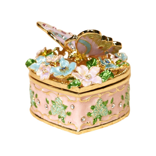 Schmuckschatulle mit Organisation, Schmetterlingsform,-Rosa