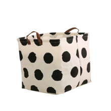 TUMALL foldable storage basket for baby laundry dot design