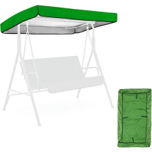 Toldo para columpio de porche, 84x48x9 pulgadas, color beige.