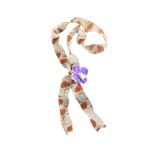 Collier de fleurs perlées à la mode avec écharpe détaillant-C