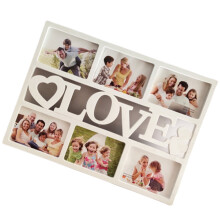 White Wall Hanging Photo Frame for Couples Family Collage