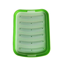 Moule à saucisses en silicone vert antiadhésif 6 cavités
