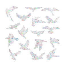 Autocollant oiseau pour fenêtre, réfractif, 1 feuille
