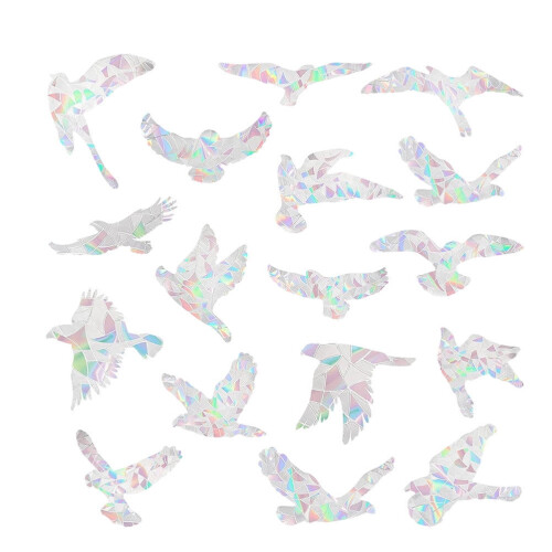 Autocollant oiseau pour fenêtre, réfractif, 1 feuille