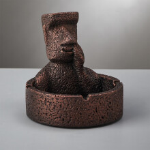 Statuette décorative de bureau représentant une tête de l'île de Pâques (1 pièce)