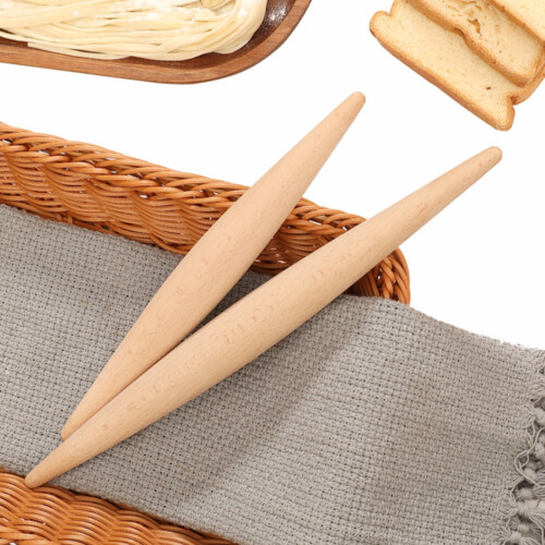 Nudelholz aus Holz, konisches Design, 23 cm oder 28 cm