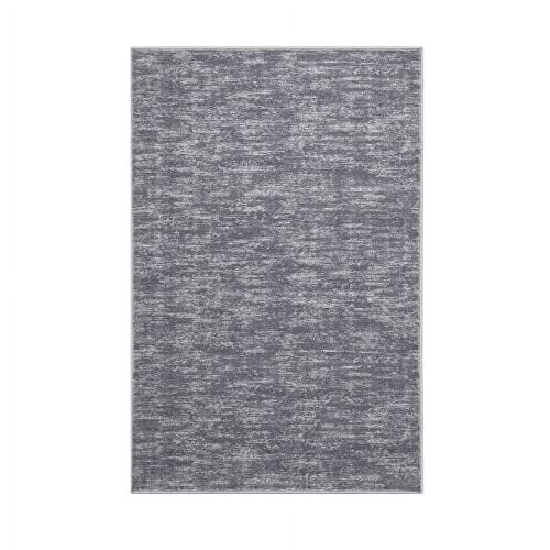 Machine Washable Low-Pile Grey Runner Rug