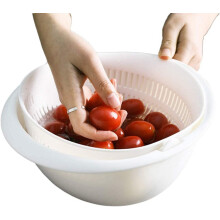 Swivel Drainer Bowl Strainer 2-in-1 White