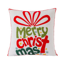 Coussin de Noël à motif menthe poivrée rouge et blanche 45 x 45 cm