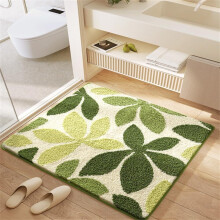 Vierkant badkamerkleed van microvezelvlies, lichtgroen, 20x20 inch.