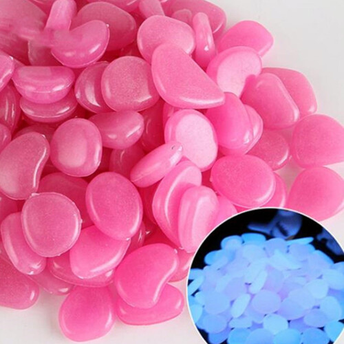 Galets décoratifs phosphorescents pour jardin et aquarium