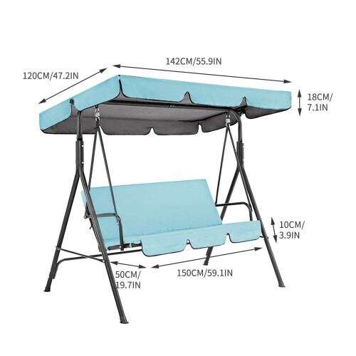 Swing Canopy and Seat Replacement Cover Waterproof 2