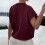 Women's Solid Color Printed Knitted Short-Sleeve Top-apricot S 2