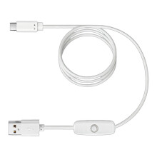 Praktisches USB-zu-Typ-C-Ein/Aus-Kabel mit-Weiß