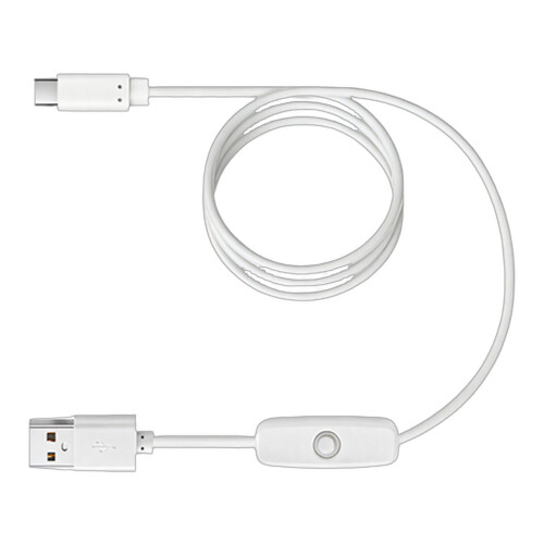 Praktisches USB-zu-Typ-C-Ein/Aus-Kabel mit-Weiß