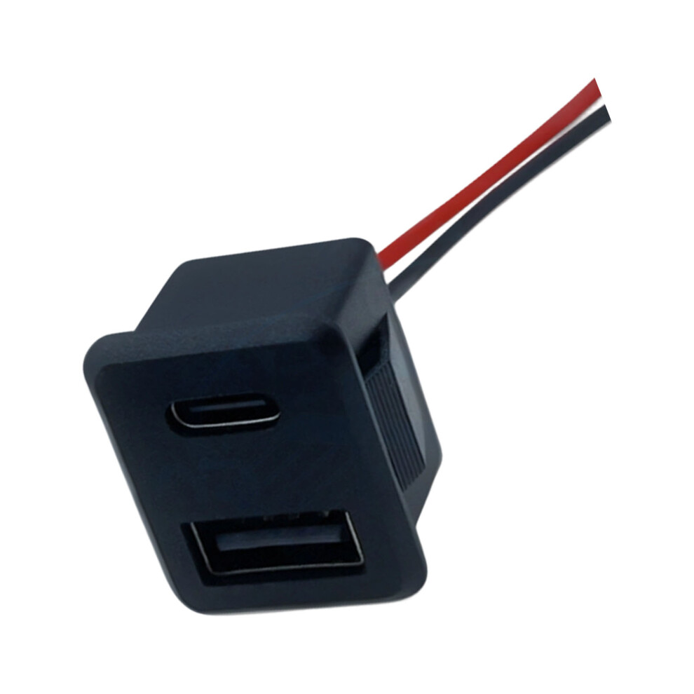 High Efficiency Usb A And Type C Charging Port Enhances- Black 7627001508316