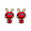 1 Pair Charming Rabbit Ears Headphone Accent Piece-Red 1