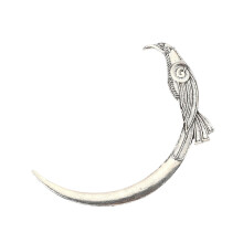 Mystischer Haarschmuck Krähen-Mond-Haarnadel für