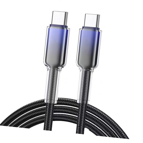 100 cm langes 120-W-Schnellladekabel-TCTC Schwarz