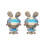 Delicate Rabbit Shaped Headphone Adornment With-White 1